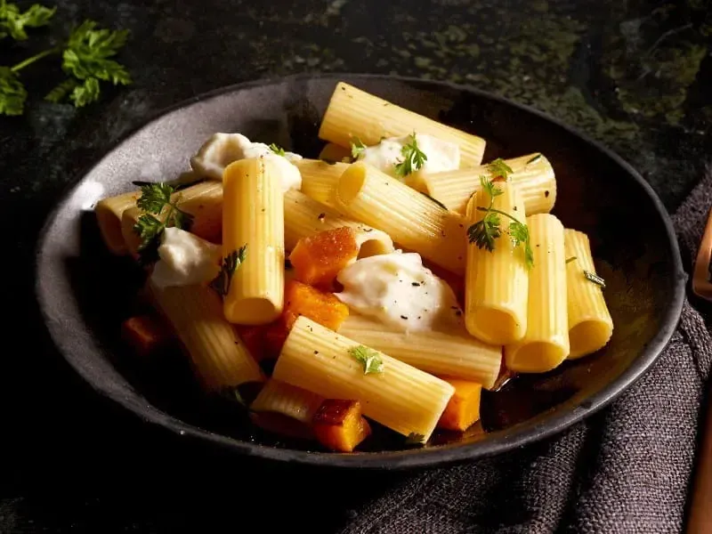 Barilla® Rigatoni Pasta with Butternut Squash, Rosemary and Burrata Cheese Recipe | US_PROD-5946b26e-2ffa-438e-a529-9e60f3c7f270