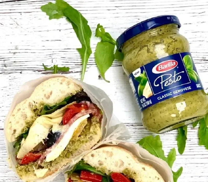 Artichoke Antipasto Sandwich with Lemon and Barilla® Classic Genovese Pesto Recipe | US_PROD-7f8f52d5-e6dd-4b12-ad3d-7e829bf150ce