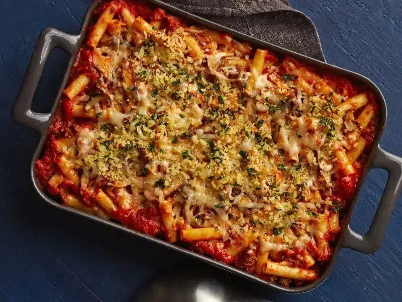 Barilla® Mushroom and Sausage Baked Ziti Pasta Recipe | US_PROD-e49e36be-ac4a-45f2-b7ce-4c17980fa00d