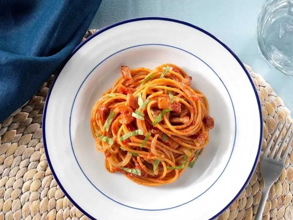 Barilla® Red Lentil Spaghetti Amatriciana Recipe | US_PROD-75f132ec-2904-4ac4-b74d-5db056f9c0b8