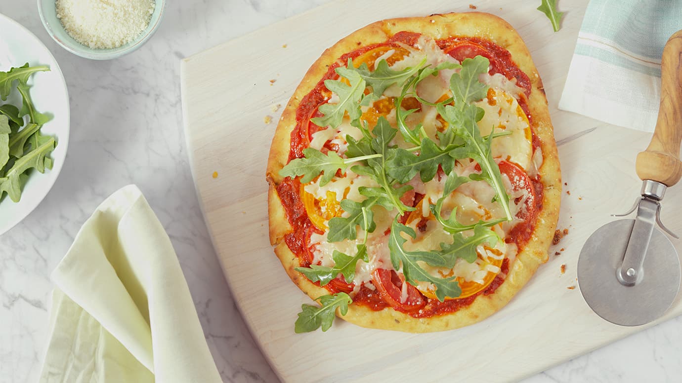 Barilla® Tomato and Arugula Naan Pizza Recipe | US_PROD-4bj7YEBQIURQ4GbbKZiryo
