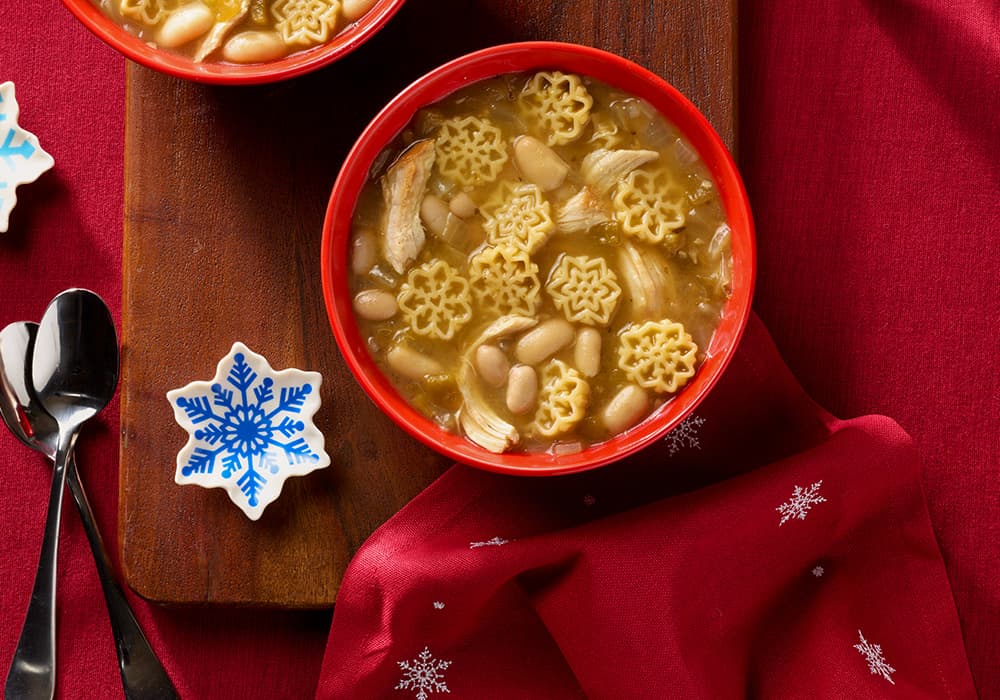 Barilla Snowfall Pasta White Chicken Chili Soup