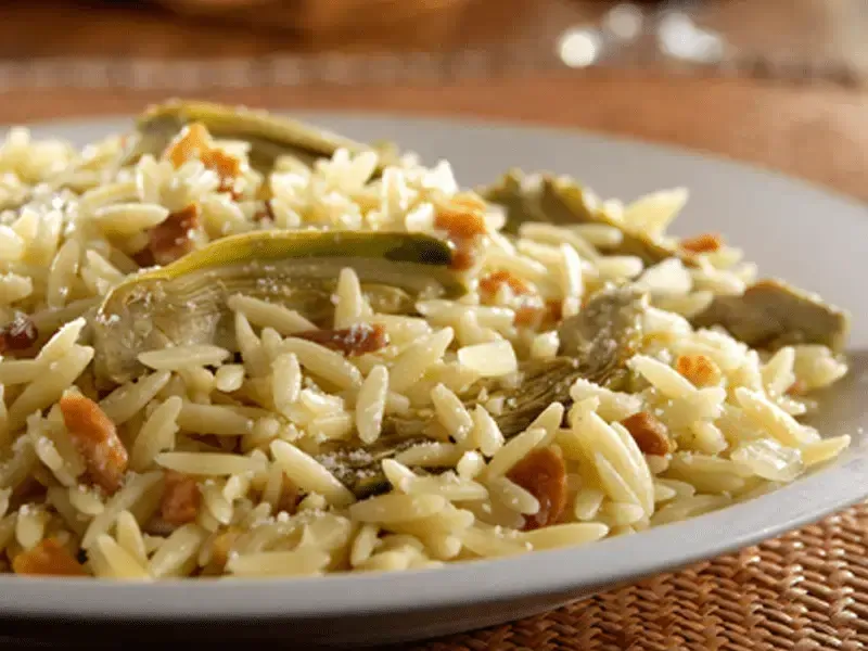 Barilla® Orzo Pasta with Artichokes and Italian Pancetta Recipe | US_PROD-7880c30d-ff38-424e-a0d0-0d8e49c229bc