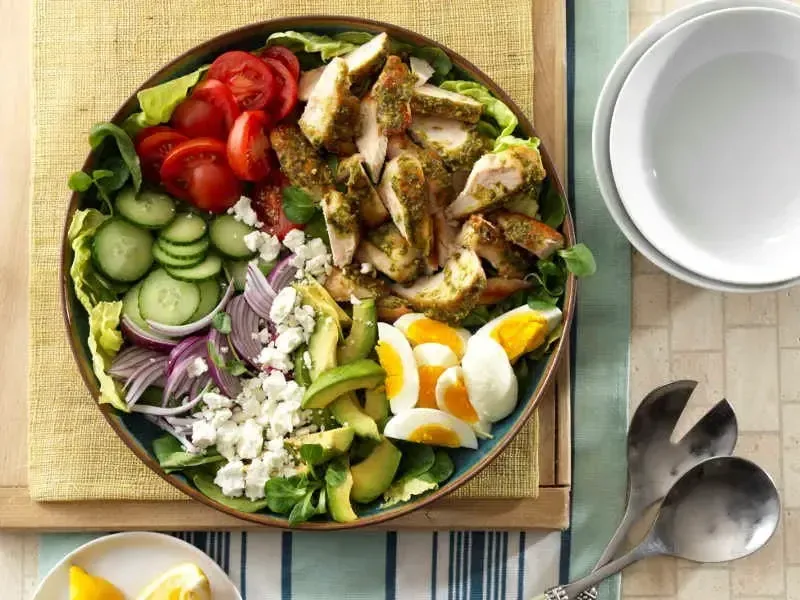 Grilled Chicken Salad with Barilla® Rustic Basil Pesto Recipe | US_PROD-df5da7c5-c55a-40e4-be35-6c5559facc6b
