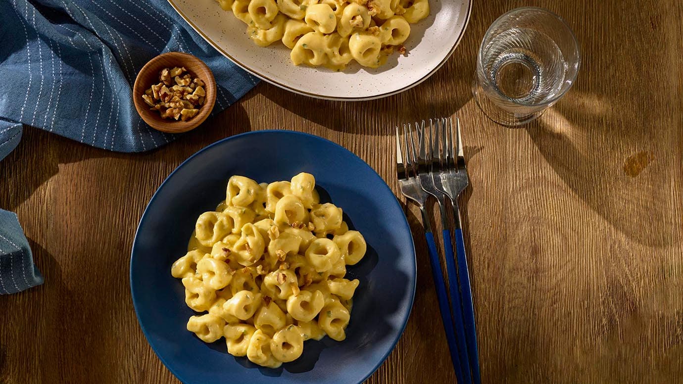 Barilla® Three Cheese Tortellini with Creamy Acorn Squash Recipe | US_PROD-5voLMNzcPmd3Cvzui1CWTV
