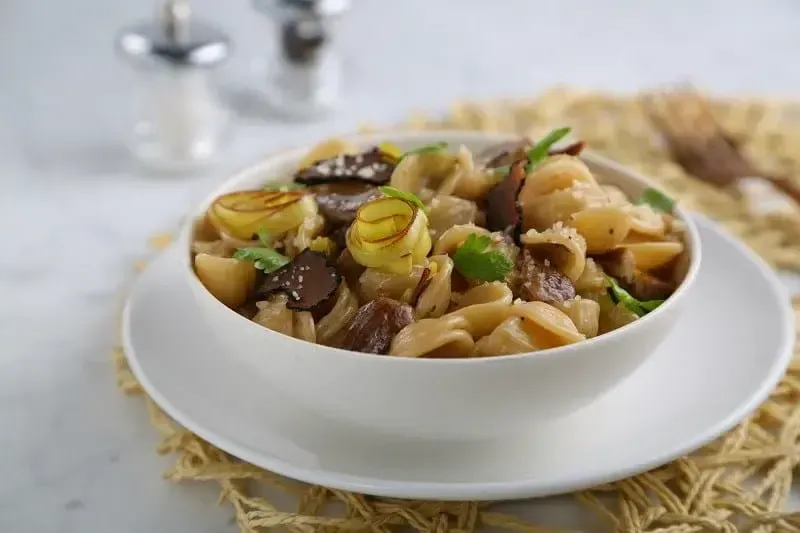 Barilla® Al Bronzo® Orecchiette Pasta with Creamy Porcini Mushrooms, Leeks, and Black Truffle Sauce Recipe | US_PROD-9fc6c39b-4c88-4983-b04f-a2153a9225e1