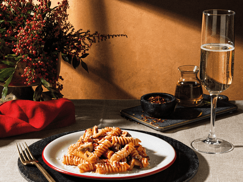 Barilla® Al Bronzo® Fusilloni Pasta with Vodka Sauce & Shiitake Mushrooms Recipe | US_PROD-1a76d685-af5a-408a-aaa4-f1c09eddc9cb