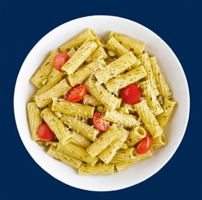 Rigatoni Pasta with Barilla® Rustic Basil Pesto Sauce and Cherry Tomatoes Recipe | US_PROD-2af55ec5-5aa2-4a5c-af75-538b0440e98b