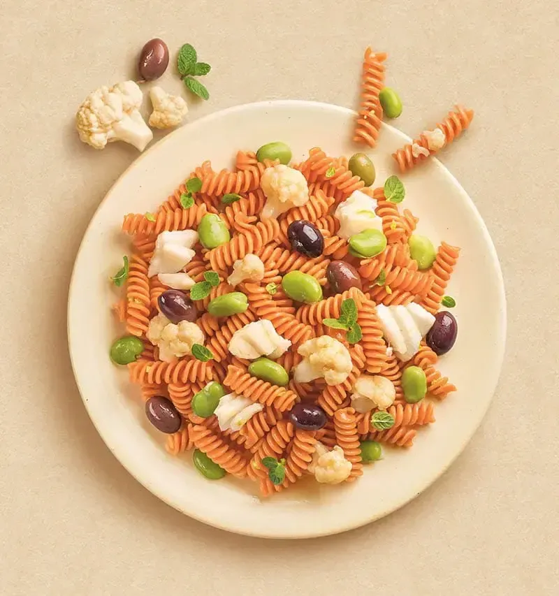 Barilla® Red Lentil Rotini Pasta with Monkfish, Cauliflower and Mint Scented Fava Beans Recipe | US_PROD-a0618752-0405-4d56-872c-e9c28e3ba0a9