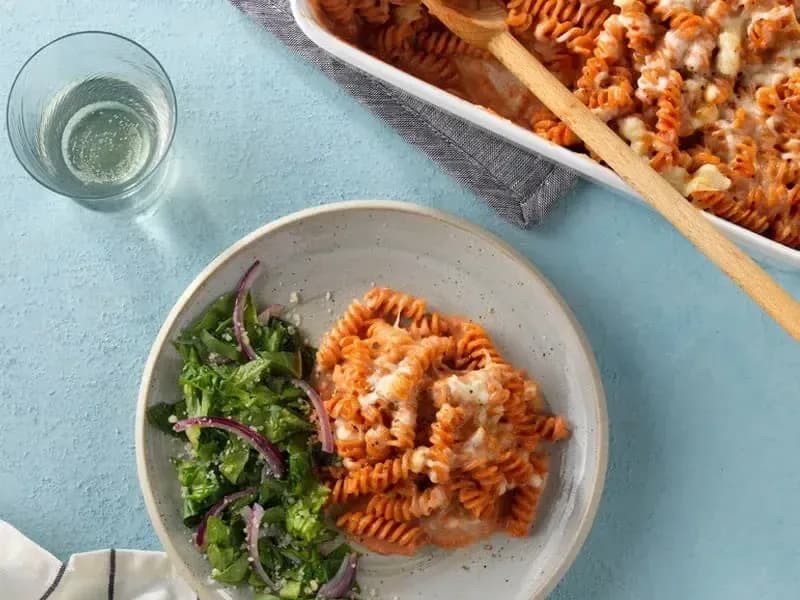 Barilla® Red Lentil Rotini Creamy Cheese Pasta Bake Recipe | US_PROD-a95fad90-e595-4b02-94e2-6d96f23fcb2c