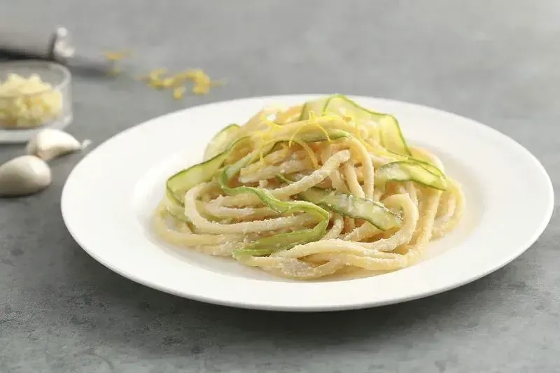 Barilla® Bucatini Pasta with Shaved Asparagus, Lemon Zest and Ricotta Cheese Recipe | US_PROD-5a2f72e0-8976-40a8-b600-bf38b59a8ae7