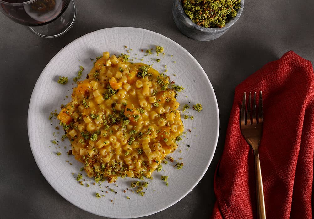 Barilla® Ditalini Pasta with Butternut Squash and Crispy Brioche Breadcrumbs Recipe | US_PROD-01IqYTofBDMsAv719XvbVc