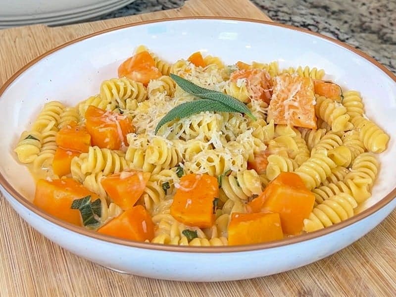 Barilla® One Pot Pasta with Rotini, Sweet Potato, Goat Cheese and Sage Recipe | US_PROD-1d6be0d3-ecab-4f18-919f-9af53374b25d