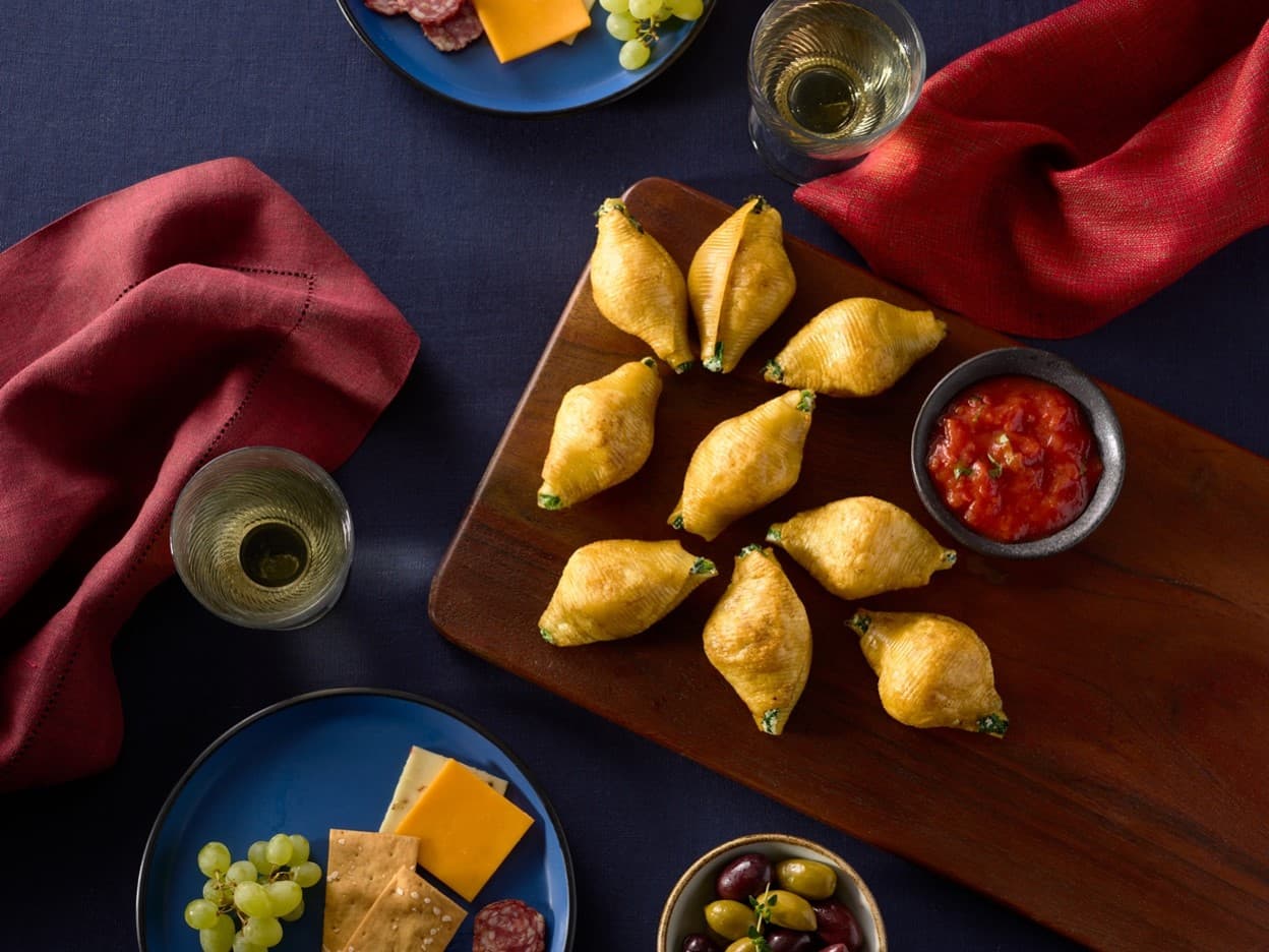 Chef Lorenzo's Holiday Air Fryer Stuffed Shells Recipe With Ravioli Filling | US_PROD-4czqmSs2Dy7GtpmiQV2ZJl