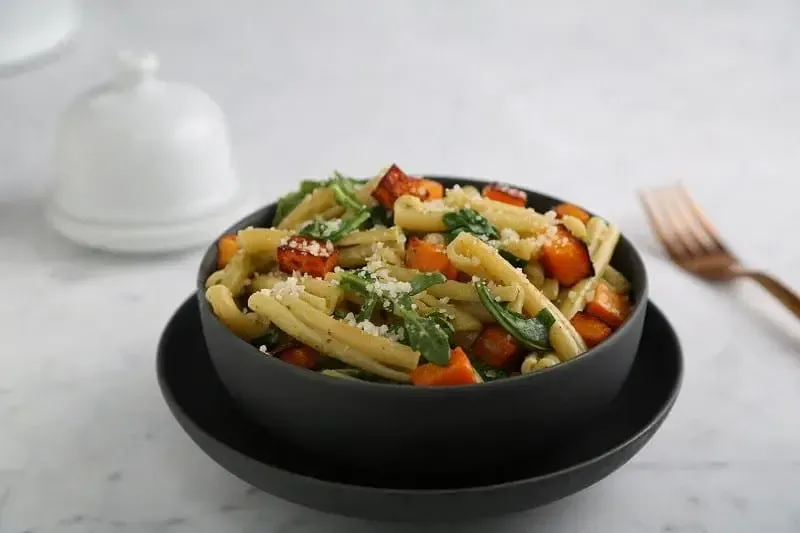 Casarecce Pasta Bowl with Butternut Squash, Arugula, and Barilla® Creamy Genovese Recipe | US_PROD-da24e8d0-2315-4bc6-8d7e-1d27069092e9