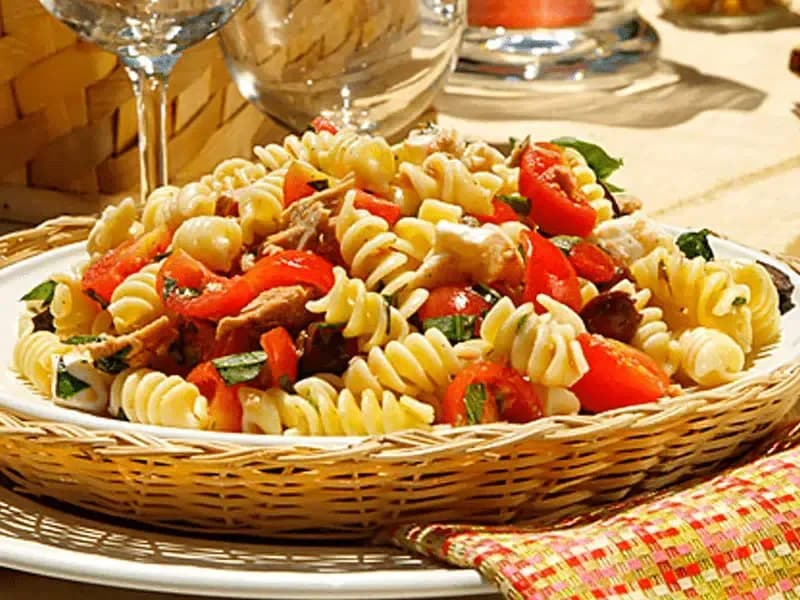 Barilla® Rotini Pasta Salad with Tuna, Olives and Mozzarella Cheese Recipe | US_PROD-b005a03b-9f7f-4ec1-a20a-15067f0135f8
