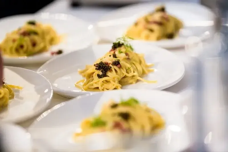 Barilla® Crab Bucatini with Grains of Paradise and Citrus Crumb Gremolata Recipe | US_PROD-deb782ac-747a-4cde-8616-fccfe0d3ddd8