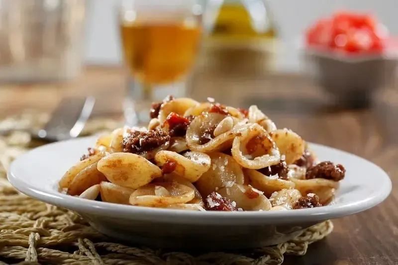 Barilla® Al Bronzo® Orecchiette with a Balsamic Lamb Ragout, Toasted Pine Nuts, Sage and Parmigiano Cheese Recipe | US_PROD-a23b07e4-fd5d-4375-a697-b730cf8c414d