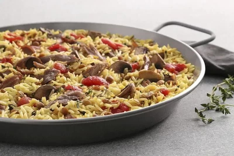 Barilla® Orzo Duck Lentil Paella Recipe | US_PROD-2a249d19-e65a-44f1-bdc6-6296b24000d1