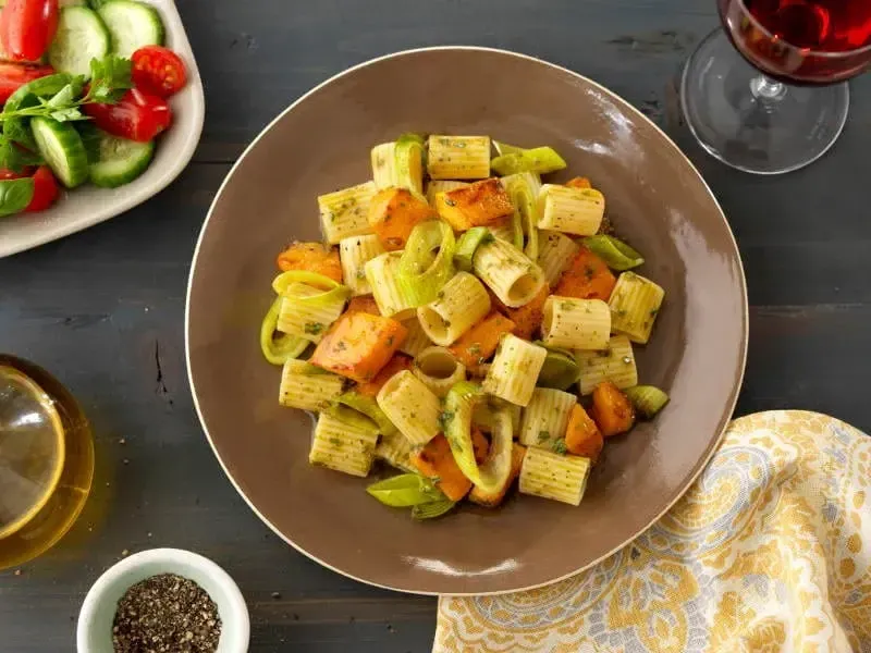 Mezzi Rigatoni Pasta with Barilla® Pesto, Leeks and Squash Recipe | US_PROD-0434f99e-cab5-4a8e-bbed-9ef43e41029d