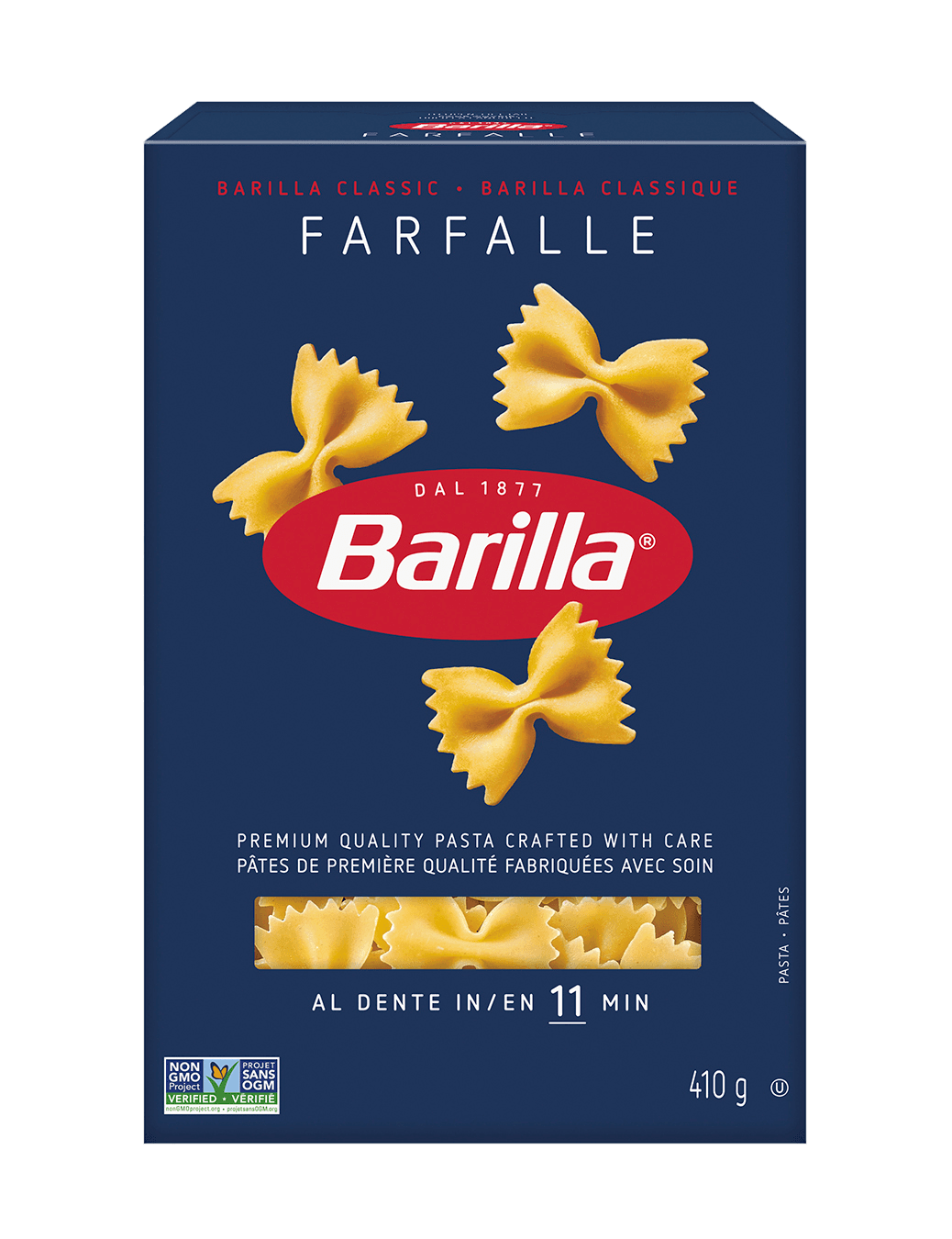 Barilla Farfalle Pasta - Packshot - en-ca | US_PROD-4qumOX7jjuPyEUTXQ3Cq6z