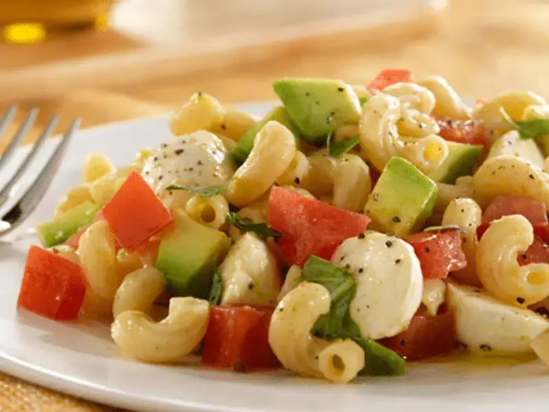 Barilla® Protein+® Elbow Macaroni Salad with Avocado, Tomato and Mozzarella Recipe | US_PROD-67182741-d949-40cc-8bfe-c2bf1ff358ef
