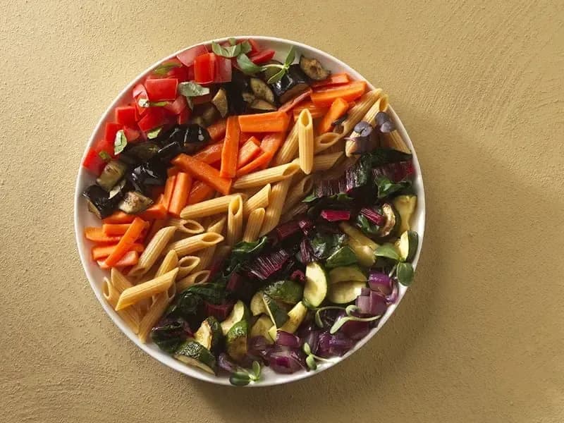 Rainbow Pasta with Barilla® Chickpea Penne Pasta Recipe | US_PROD-849655bc-d1b5-4f7d-837f-e64b843f174a