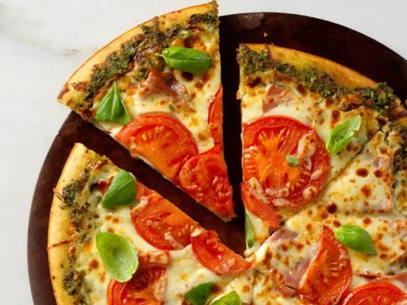 Barilla® Pesto Mozzarella and Ham Pizza Recipe | US_PROD-87473de2-1ff4-456d-80dc-06b3265c8702