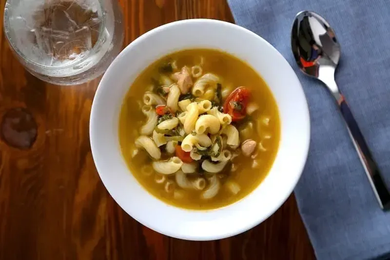 Hearty Chicken and Kale Soup with Barilla® Gluten Free Elbow Macaroni Recipe | US_PROD-527842ee-6553-48ba-83fb-a435ab9b97ba