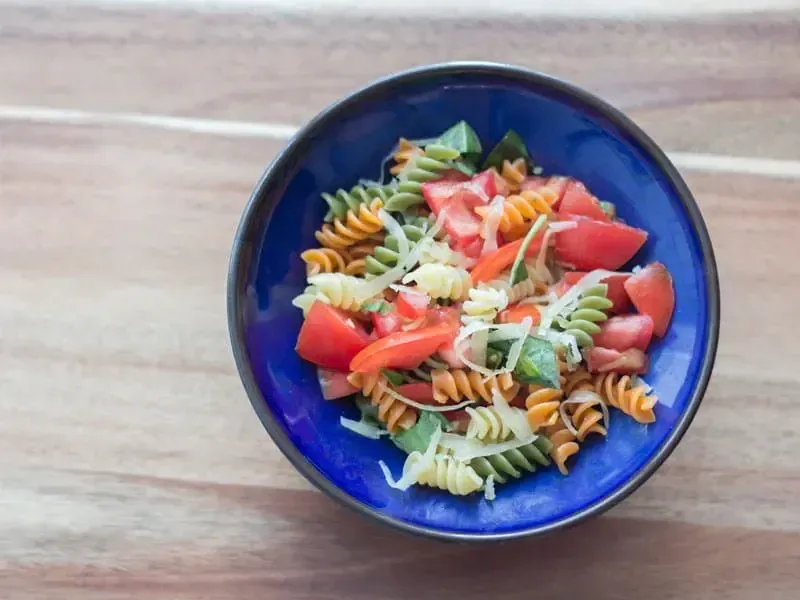 Barilla® Tri-Color Rotini Pasta with Tomatoes, Basil and Ricotta Salata Cheese Recipe | US_PROD-50af9e46-c98a-4233-bf44-5bbdc9a3151d