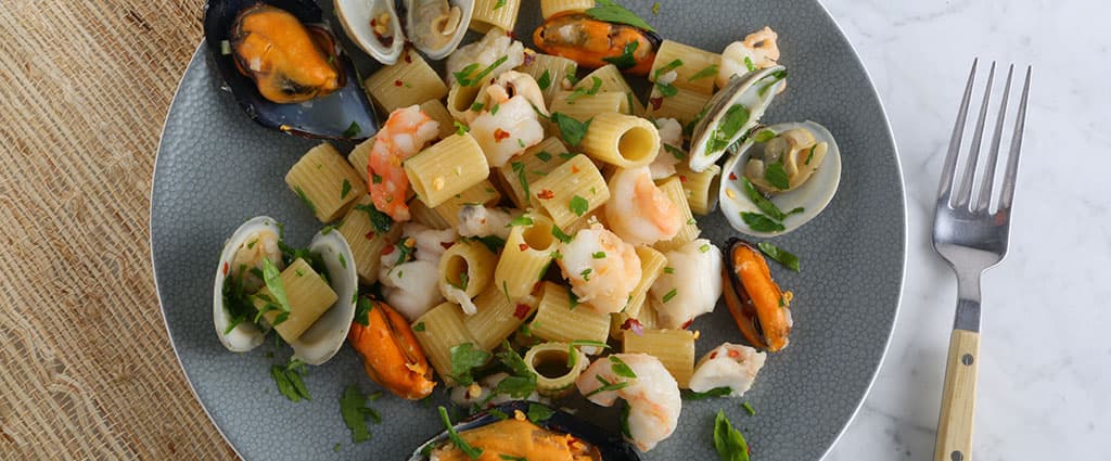 Barilla® Mezzi Rigatoni Pasta with Seafood Recipe | US_PROD-6TPxVj9vaJFcHqU3i4UjnS