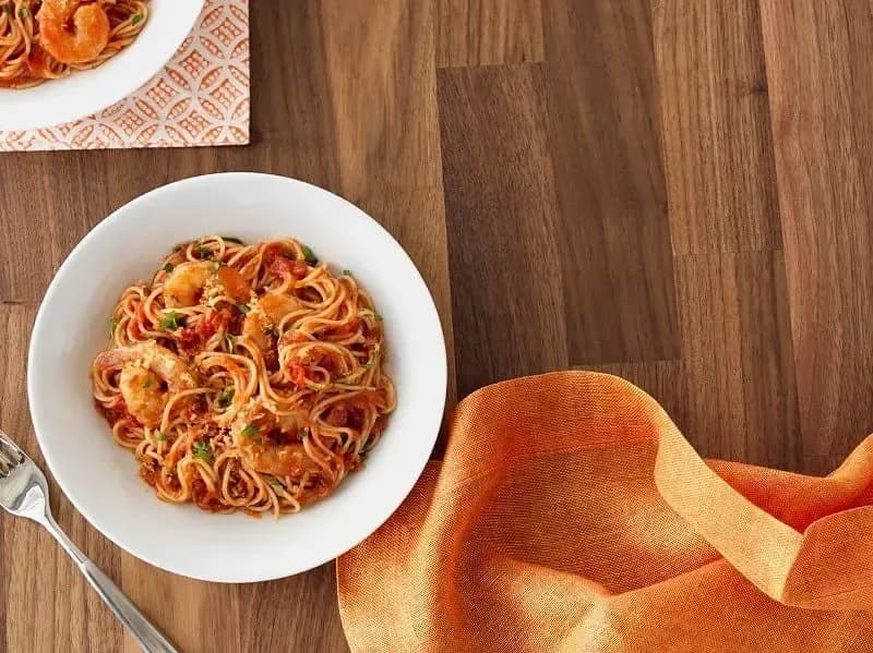 Barilla® Garlic Shrimp Pasta in Spicy White Wine Tomato Sauce Recipe | US_PROD-452d68c9-3d57-4c79-87ac-3d6ae02f34bc