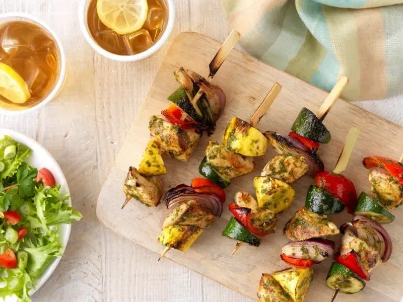Grilled Chicken Kebob with Barilla® Rustic Basil Pesto Recipe | US_PROD-ff121948-4c54-458d-9b90-9ec7a4944209