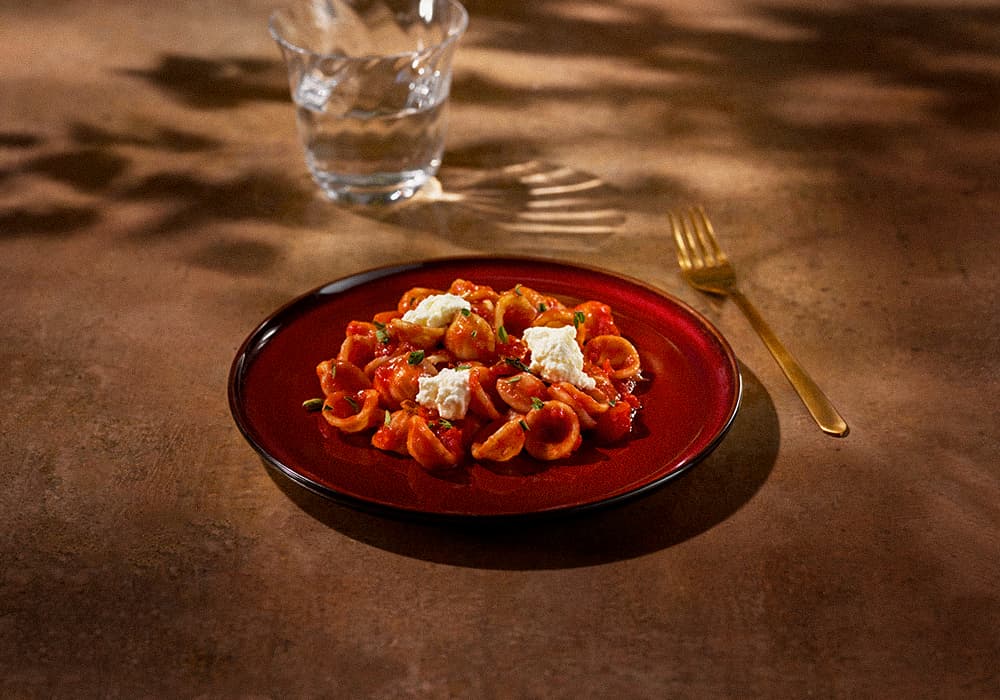 Barilla® Al Bronzo® Orecchiette Pasta with Tomatoes, Ricotta Cheese, and Marjoram Recipe | US_PROD-KBEuPMeHzHh0VcGYjQeP8