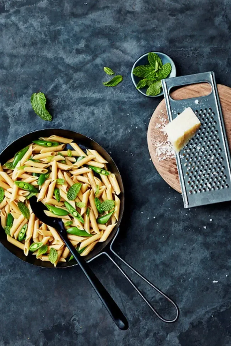 Barilla® Protein+® Penne Pasta with Snap Peas and Mint | US_PROD-0ff90dfc-01c2-40ef-abfd-d210af983685