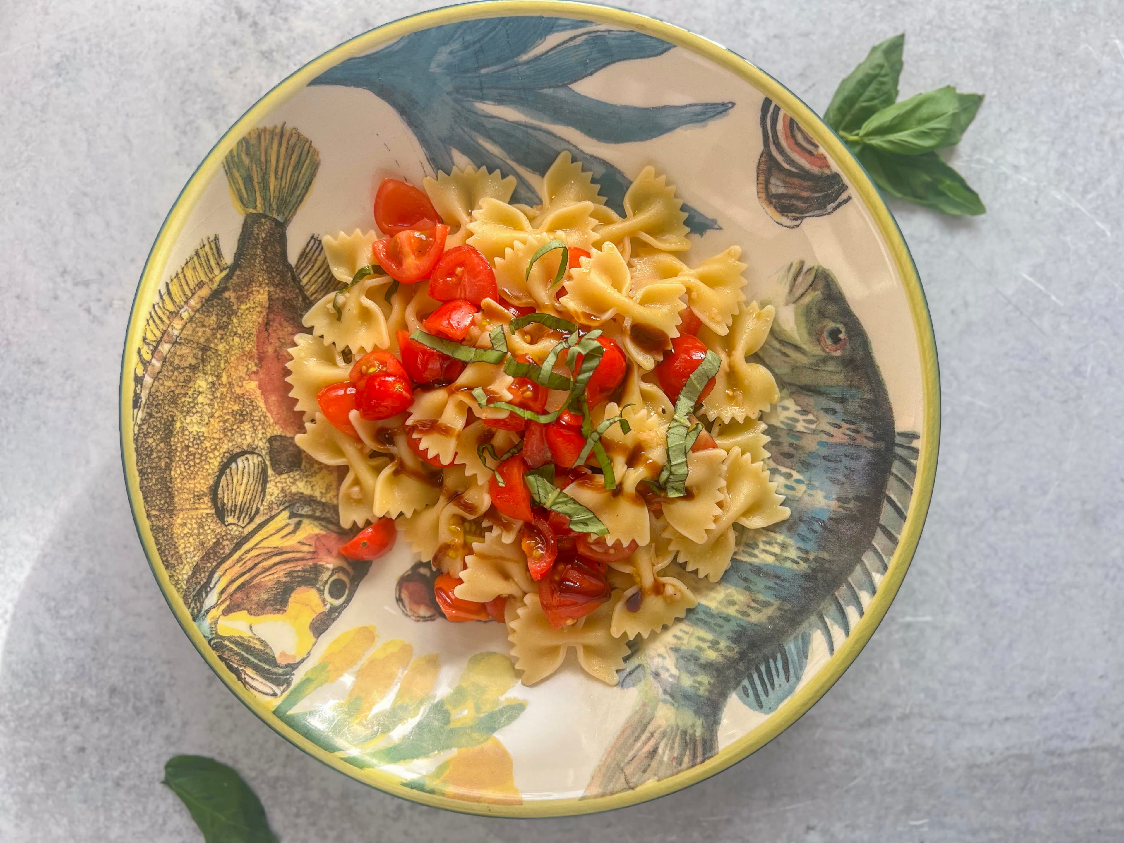 Barilla® One Pot Bruschetta Pasta with Grape Tomatoes and Balsamic Glaze Recipe | US_PROD-58cb372c-7acb-4021-a12e-b2195269f21b