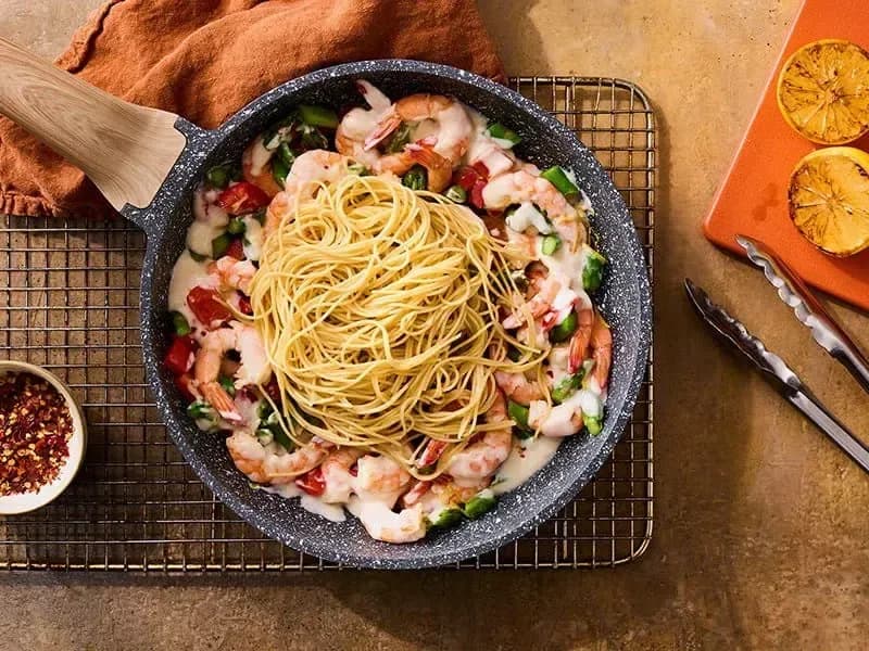 Barilla® Protein+® Angel Hair Pasta with Lemon Shrimp and Asparagus Recipe | US_PROD-28e249e3-6e02-412f-a4c0-99d4208a3277