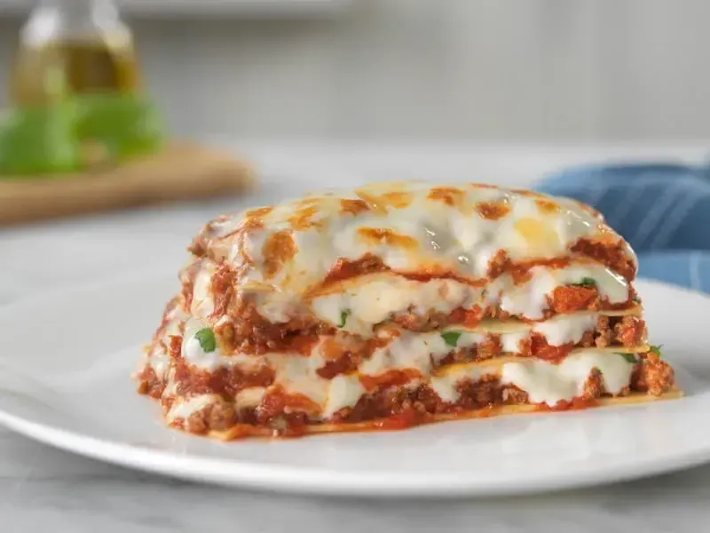 Easy 3-Layer Meat Lasagna with Ground Beef and Barilla® Traditional Tomato Sauce Recipe