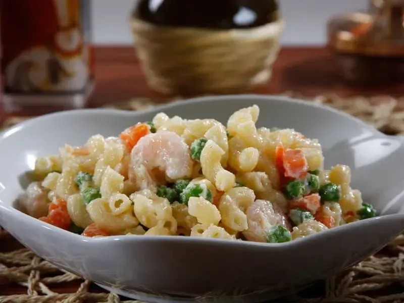 Barilla® Elbow Macaroni Pasta with Russian Salad and Bay Shrimp Recipe | US_PROD-e8d0ac69-0135-4d3e-9548-cc34e8e6aca4