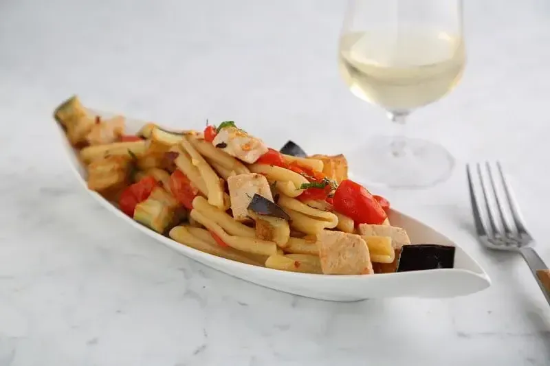 Barilla® Casarecce Pasta with Swordfish and Eggplant Recipe | US_PROD-e54d25a3-c4a3-491f-9e84-ca750d753378