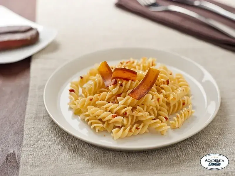 Barilla® Rotini Pasta with Bottarga, Garlic and Dried Pepper Recipe | US_PROD-d6d95fe2-e40b-4fe5-bd20-21a58f98f836