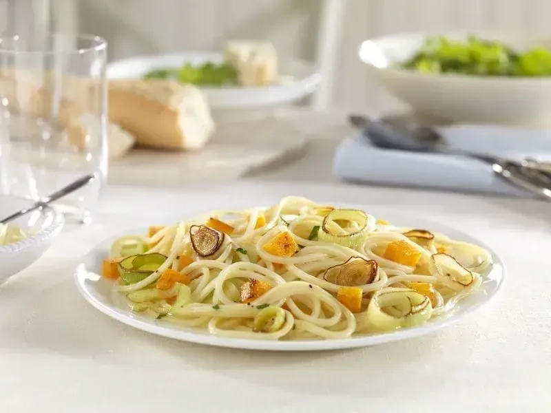 Barilla® Spaghetti Rigati Pasta with Leeks and Butternut Squash Recipe | US_PROD-518c601a-bb40-46a2-8720-fb5a978c9561