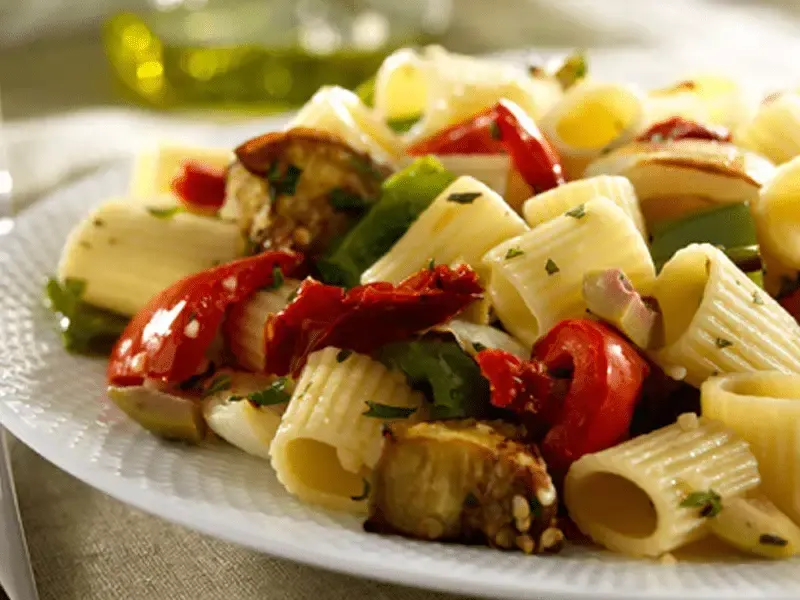 Barilla® Mezzi Rigatoni Pasta with Sausage, Eggplant and Sweet Peppers Recipe | US_PROD-468b2b13-99cc-4aaa-b367-0e17c81a159b