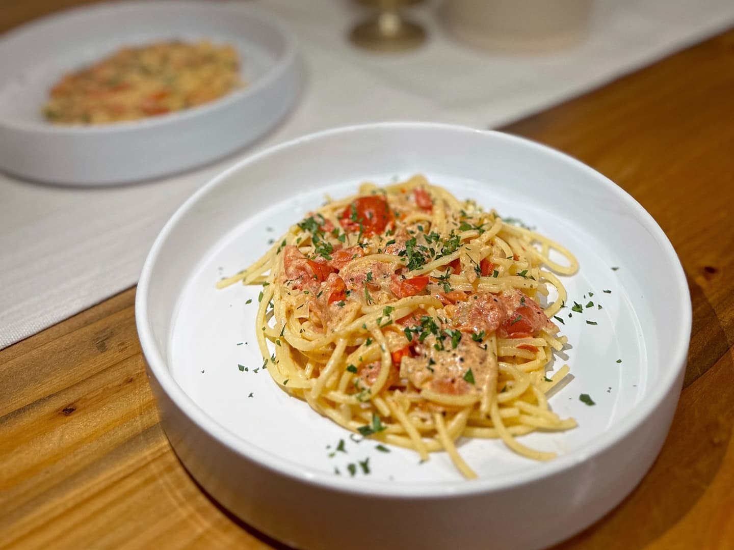 Barilla® Gluten Free Spaghetti Creamy Baked Tomato, Herb and Cheese Recipe
