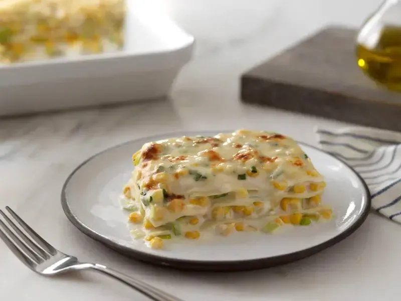 Barilla® Gluten Free Oven-Ready Lasagne with Leeks, Corn and Gruyere Recipe | US_PROD-66385a91-963a-4e26-9972-addf888e852b