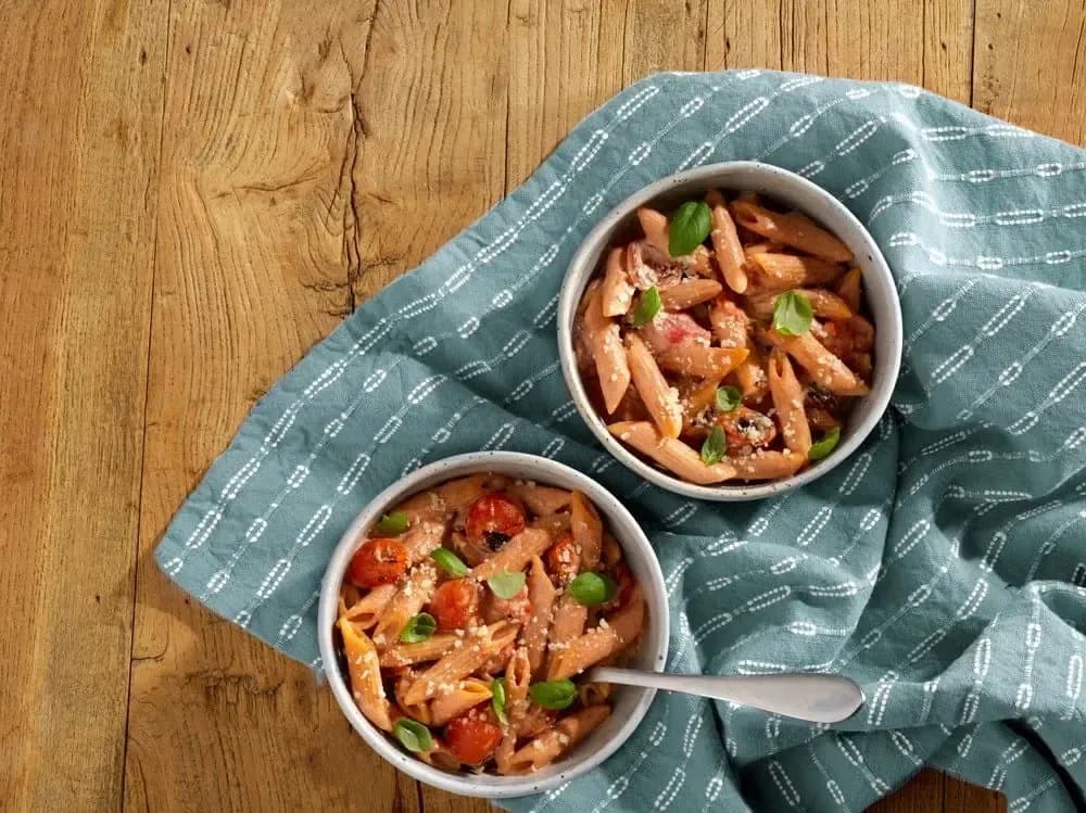Barilla® Red Lentil Penne Pasta with Tomato Cream Sauce Recipe | US_PROD-aafce261-4945-47cf-b05e-ebf13e265978