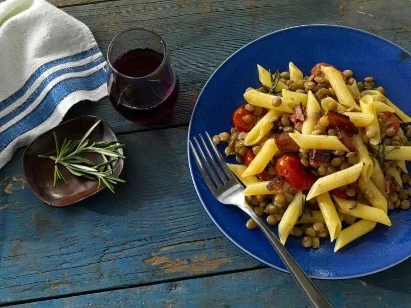 Barilla® Gluten Free Penne Pasta with Lentils and Bacon Recipe | US_PROD-cf081c10-a356-4262-93ae-84f309057e66