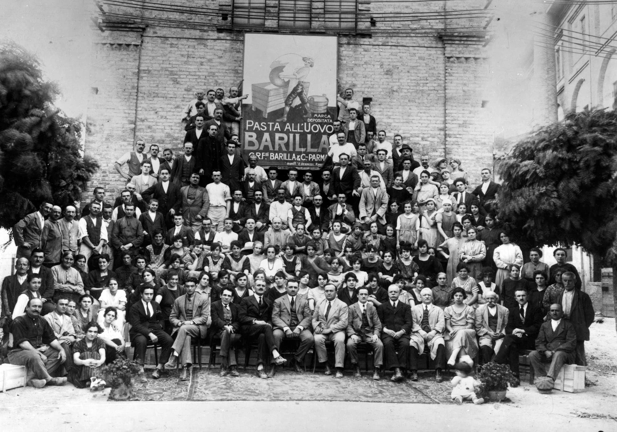 Barilla historical company and employee photo in Parma, Italy