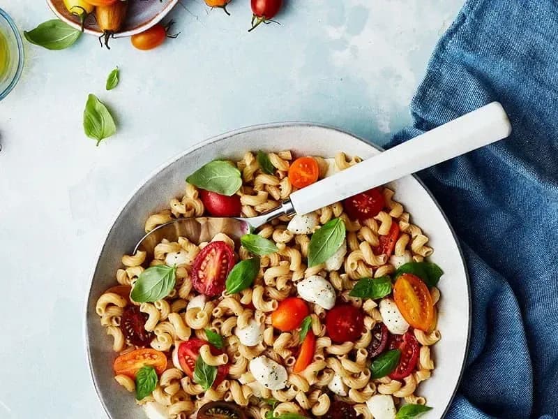 Barilla® Protein+® Elbow Macaroni Caprese Pasta Salad Recipe | US_PROD-642aa889-74d4-443b-b2b6-5b7b6909fe60