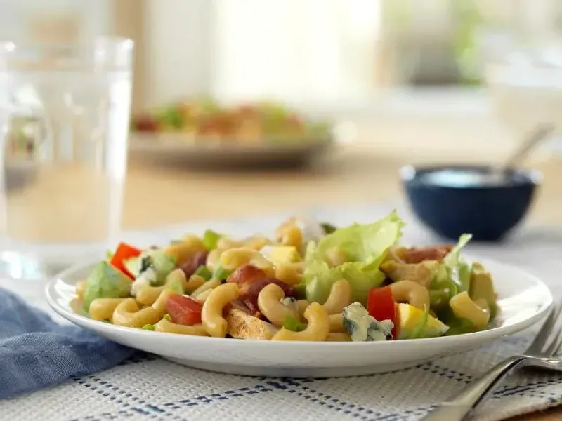 Cobb Salad with Barilla® Ready Pasta Elbow Macaroni and Grilled Chicken Breast Recipe | US_PROD-acf1e88c-2ab9-44ee-9b91-8d9b94e8bfed